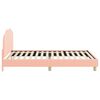 vidaXL Kinderbettgestell mit Kopfteil Rosa 80 x 200 cm Schafstoff