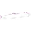 vidaXL Tischplatte 140x60x2,5 cm Oval Massivholz Mango