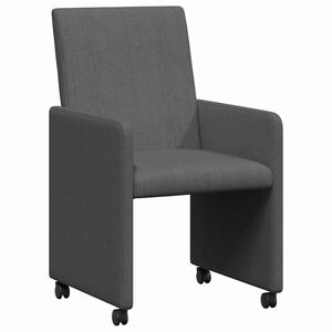 vidaXL Esszimmerst&uuml;hle mit Rollen 2 pcs Dunkelgrau 57 x 66 x 94 cm