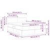 vidaXL Bett mit Stauraum und LED Hellgrau 140 x 200 cm Samt