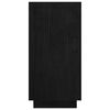 vidaXL B&uuml;cherregal Schwarz 80x35x71 cm Massivholz Kiefer