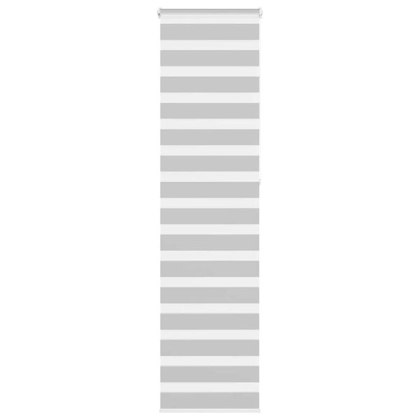 vidaXL Doppelrollo Hellgrau 65x230 cm Stoffbreite 60,9 cm Polyester