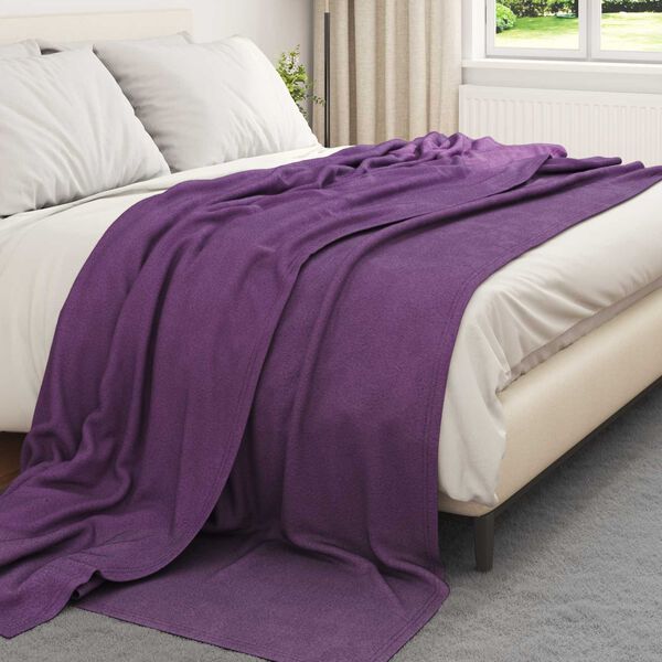 vidaXL &Uuml;berwurfdecke Lila 270 x 240 cm Fleece
