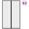 vidaXL Fliegengitter-T&uuml;rvorh&auml;nge 2 Stk. Magnet Schwarz 220x130 cm