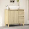 vidaXL Badschrank Sonoma-Eiche 65x33x60 cm Holzwerkstoff