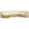 vidaXL Outdoor-Sofagarnitur 8 pcs Wei&szlig; und Creme 304 x 185,5 x 73 cm