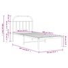 vidaXL Bettgestell mit Kopfteil Metall Schwarz 90x200 cm