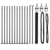vidaXL Sechseckzaun mit Betonsockel 25 x 1,4 m PVC-beschichteter Stahl