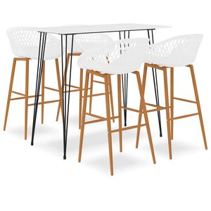 vidaXL 5-tlg. Bar-Set Wei&szlig;