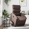 vidaXL Relaxsessel mit Aufstehhilfe Elektrisch Braun Kunstleder