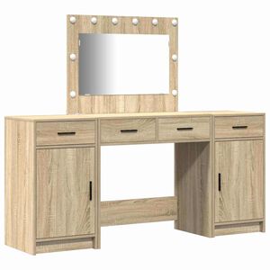 vidaXL Schminktisch 3 stk. Braun 78,5 x 41 x 135 cm Holzwerkstoff