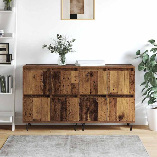 vidaXL Sideboards 2 pcs Altholz 120 x 35 x 70 cm Holzwerkstoff