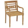 vidaXL Batavia-St&uuml;hle 2 Stk. mit Hellblauen Kissen Teak Massivholz