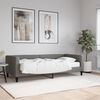 vidaXL Tagesbett mit Matratze Dunkelgrau 90x200 cm Stoff
