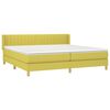 vidaXL Boxspringbett mit Matratze Gr&uuml;n 200x200 cm Stoff