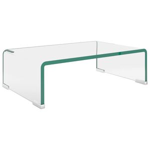 vidaXL TV-Tisch/Bildschirmerhöhung Glas Transparent 40x25x11 cm