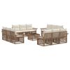 vidaXL Gartensofa-set 13 stk. Beige Poly-Rattan
