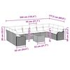 vidaXL Gartensofa-set mit Speicher 11 pcs Grau Poly-Rattan