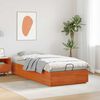 vidaXL Ottoman Bettgestell Wachsbraun 80 x 200 cm Massives Kiefernholz