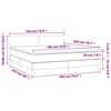 vidaXL Boxspringbett mit Matratze & LED Dunkelgr&uuml;n 180x200 cm Samt