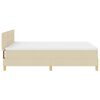 vidaXL Boxspringbett mit Matratze Creme 140 x 190 cm Stoff