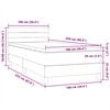 vidaXL Boxspringbett mit Matratze Rosa 100x220 cm Samt