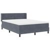 vidaXL Boxspringbett mit Matratze Dunkelgrau 200 x 160 cm Polyester