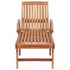 vidaXL Sonnenliege mit Auflage Taupe Massivholz Teak