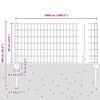 vidaXL Zaun mit Pfosten Grau 0,6 x 50 m Stahl und PVC