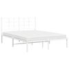 vidaXL Bettgestell mit Kopfteil Metall Wei&szlig; 140x200 cm