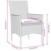 vidaXL 9-tlg. Garten-Essgruppe mit Kissen Grau Poly Rattan und Glas