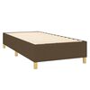vidaXL Boxspringbett mit Matratze & LED Dunkelbraun 120x200 cm Stoff