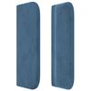 vidaXL Kopfteil mit Ohren Dunkelblau 203x16x78/88 cm Samt