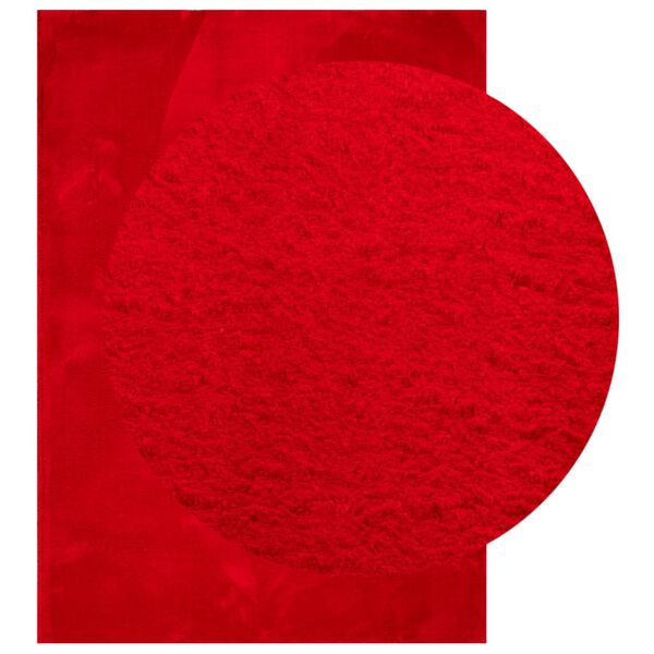 vidaXL Teppich HUARTE Kurzflor Weich und Waschbar Rot 240x340 cm