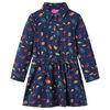 Kinderkleid mit Langen &Auml;rmeln Marineblau 128