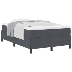 vidaXL Boxspringbett Dunkelgrau 120 x 200 cm Cordstoff