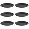 vidaXL Runde Blumenplatte 6 Stk. Schwarz &Oslash; 17,5 x 2 cm Kunststoff