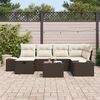 vidaXL Sofa Set mit Kissen 7 pcs Poly-Rattan