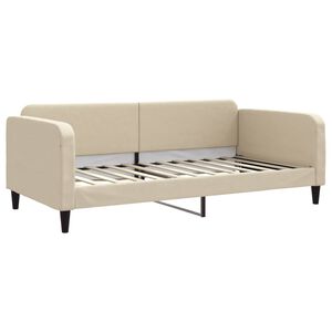 vidaXL Tagesbett Creme 100x200 cm Stoff