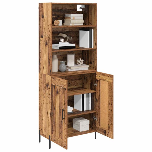 vidaXL Highboard Altholz 69,5 x 32,5 x 180 cm Holzwerkstoff