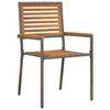 vidaXL Garten Essgruppe 3 pcs Grau 90 x 90 x 75 cm Poly-Rattan