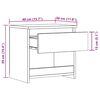 vidaXL Nachttische 2 Stk. Artisan-Eiche 40x30x39 cm Holzwerkstoff