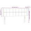 vidaXL LED Kopfteil Dunkelgrau 147x16x78/88 cm Stoff