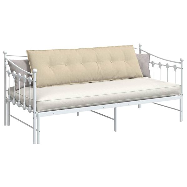 vidaXL R&uuml;ckenkissen Creme 160 x 19 x 50 cm Stoff