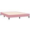 vidaXL Boxspringbett mit Matratze & LED Rosa 140x210 cm Samt