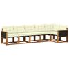 vidaXL Outdoor-Sofagarnitur 6 Stk. Natur und Creme