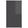 vidaXL W&uuml;rfelregale 4 Stk. Hochglanz-Grau 80x15x26,5 cm Holzwerkstoff