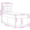vidaXL Boxspringbett mit Matratze Taupe 100x200 cm Stoff