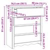 vidaXL Kommode Drammen Wei&szlig; 76,5 x 40 x 91 cm Massivholz Kiefer