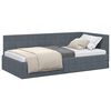 vidaXL Eckbettgestell Dunkelgrau 100 x 200 cm Samt